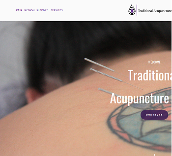 Screenshot of the Traditional Acupuncture Clinic website